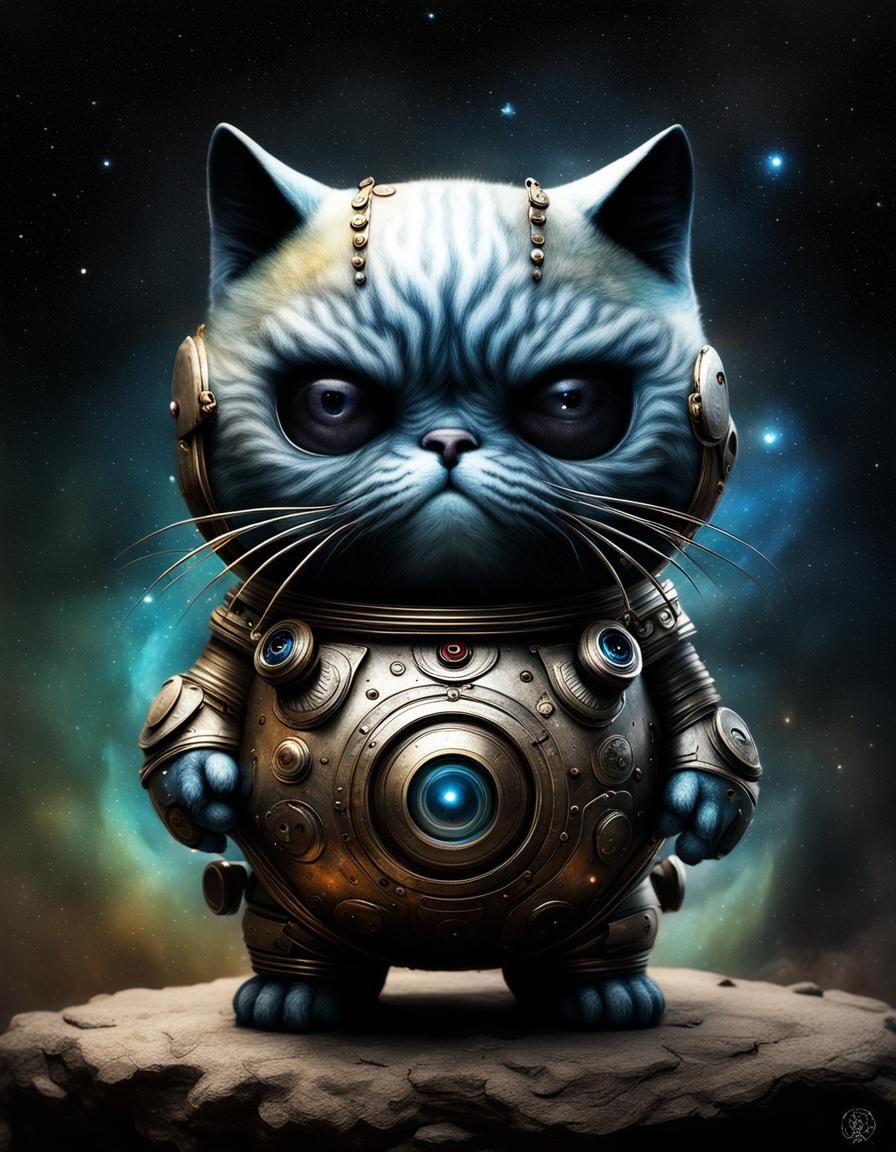 Robotic Kitten in Volcanic Hyperspace