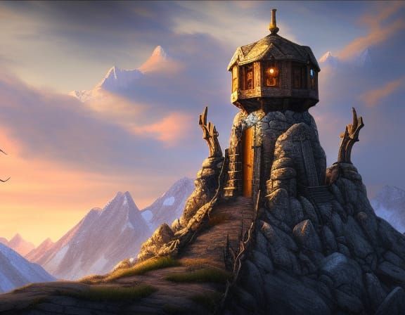 Dwarven Command Beacon in the Mountains