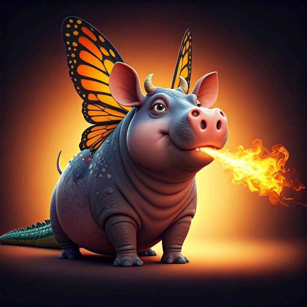 Fantastical Creature with Hybrid Features