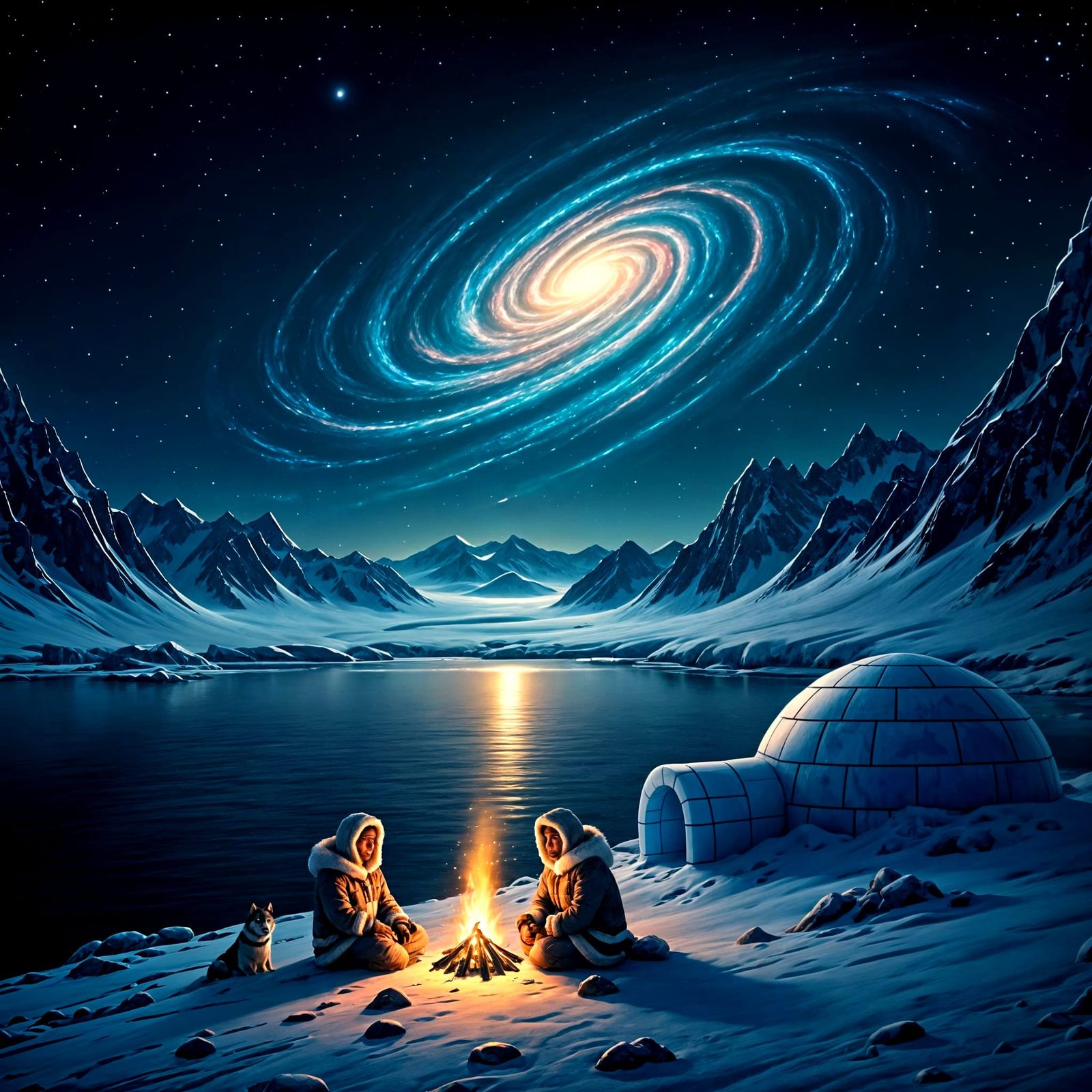 Cosmic Winter Wonderland with Inuit Campers
