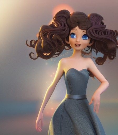 Pixar-Style Goddess of Facesitting in 3D Digital Art