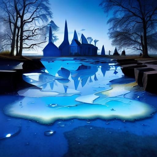 Tulip Field with Water Droplets in 3D Fractal