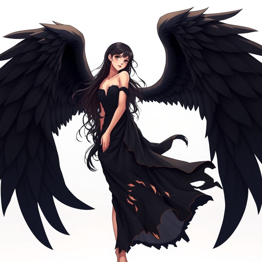 Mysterious Anime Goddess Emerges from Darkness