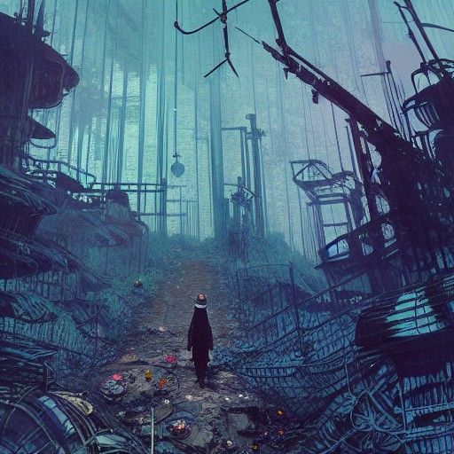 Wasteland Way Station: Hyperdetailed Matte Painting