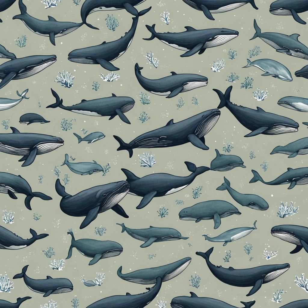 Ocean Whale Digital Rendering