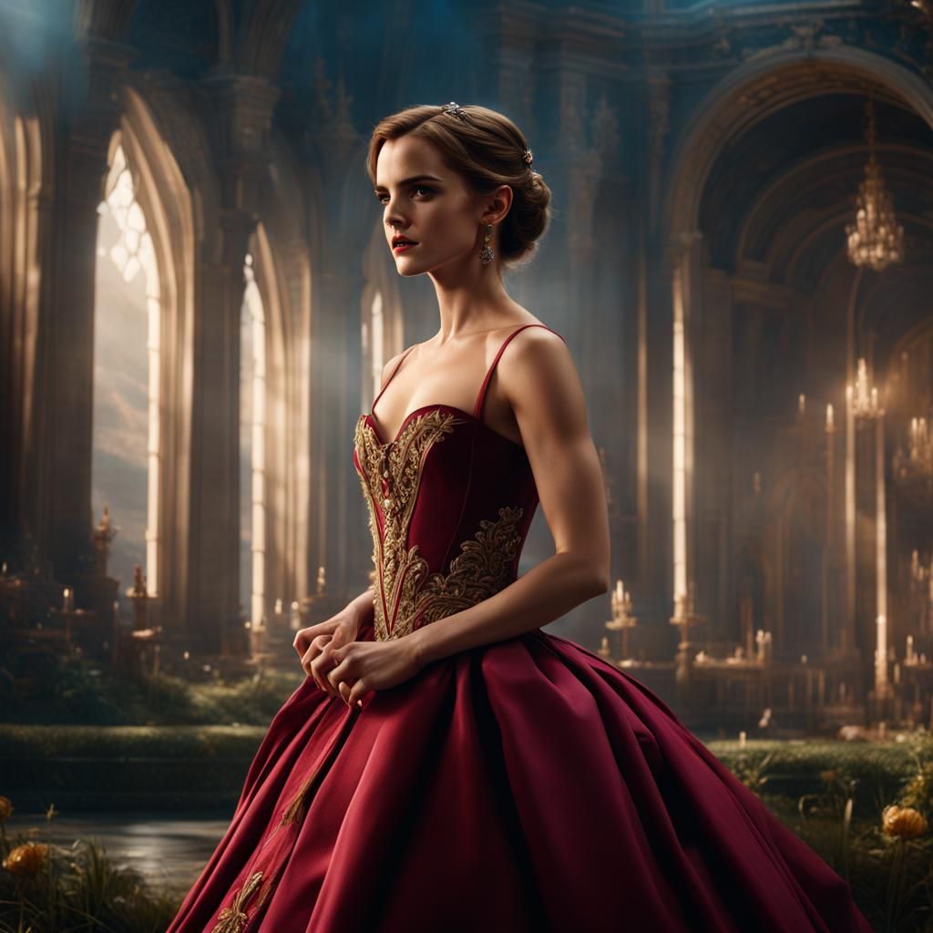 Fantasy Art: Woman in Gown Holding Wand