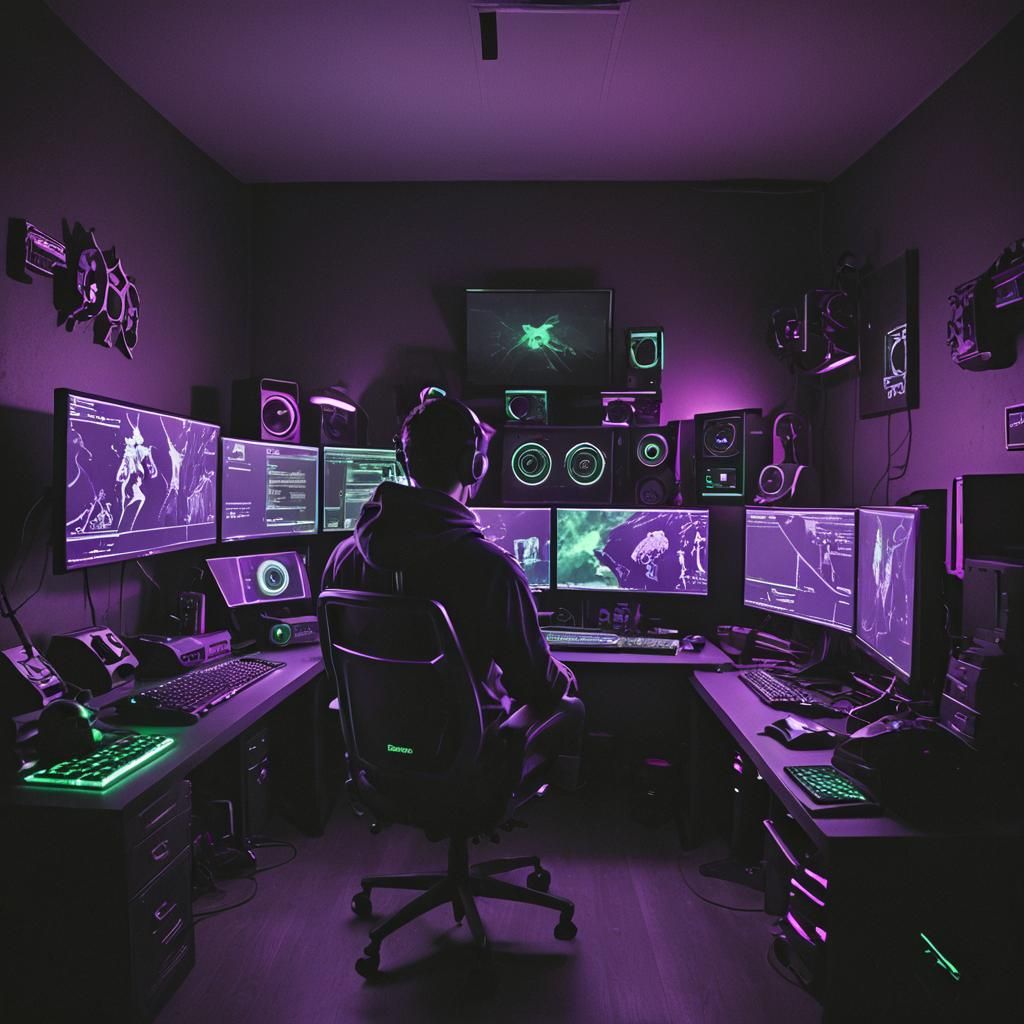 Immersive Gaming Setup with RGB and Cinematic Lighting