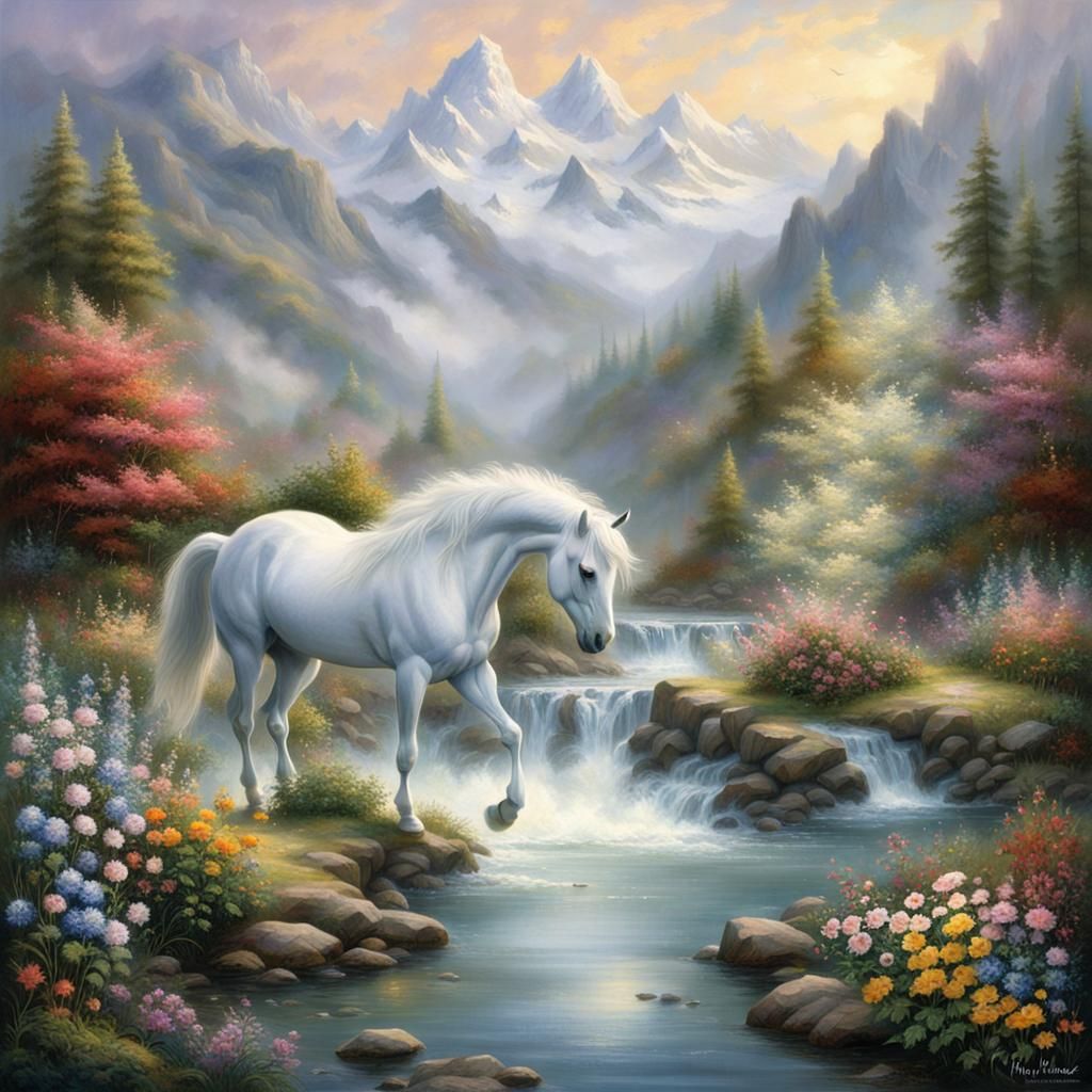 A white horse