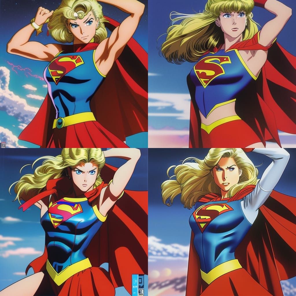 Supergirl in Anime Style by Junichi Hayama