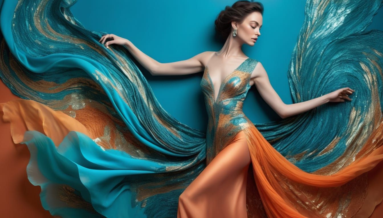 Ethereal Beauty in a Dreamy, Swirling Landscape