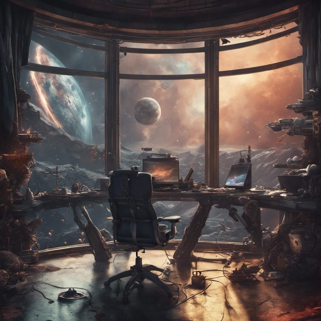 Spaceship Window Seat: Fantasy Concept Art