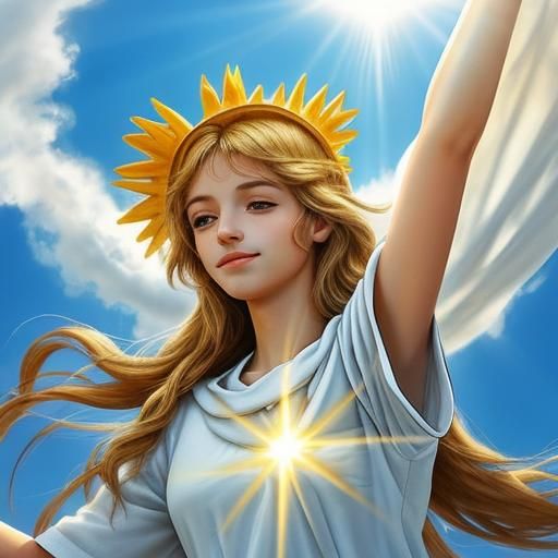 Divine Sunshine Beams Through Clouds