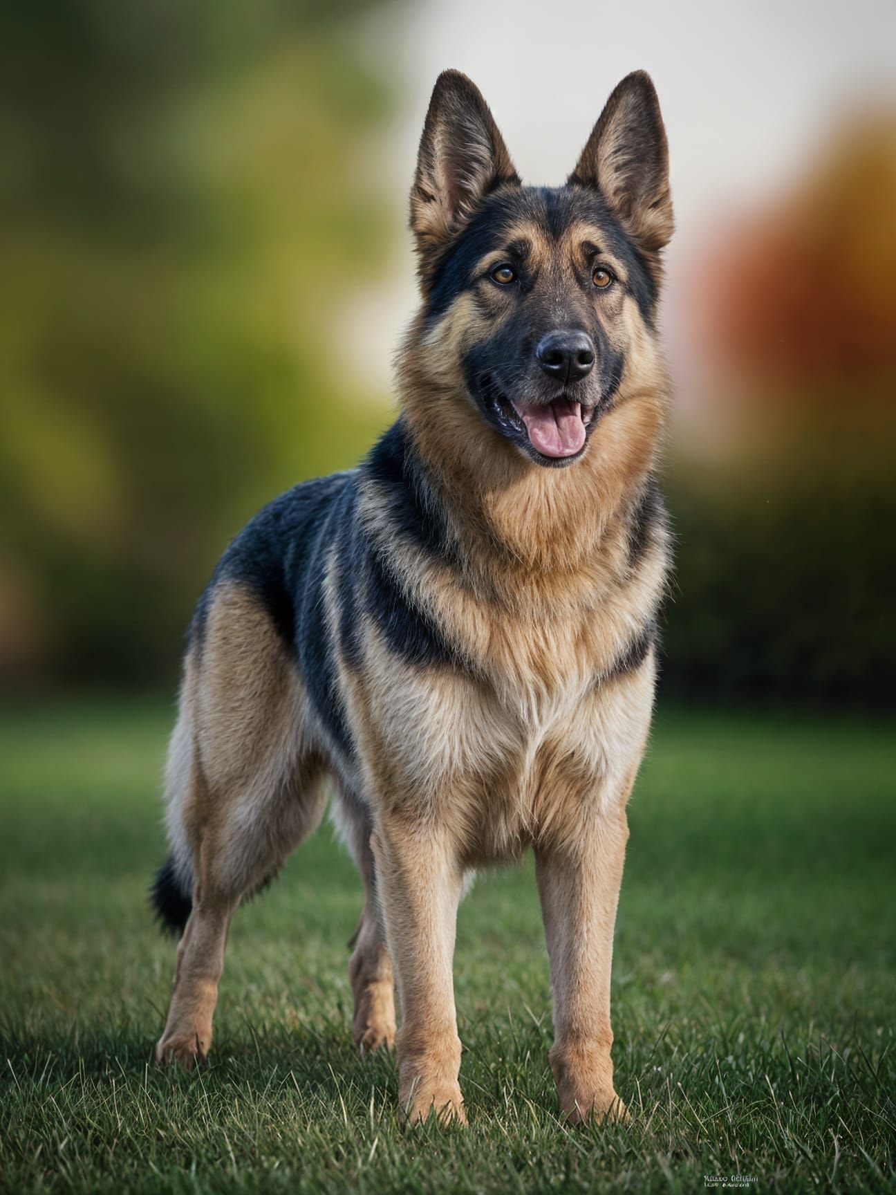 Realistic German Shepherd Princess in Morning Light