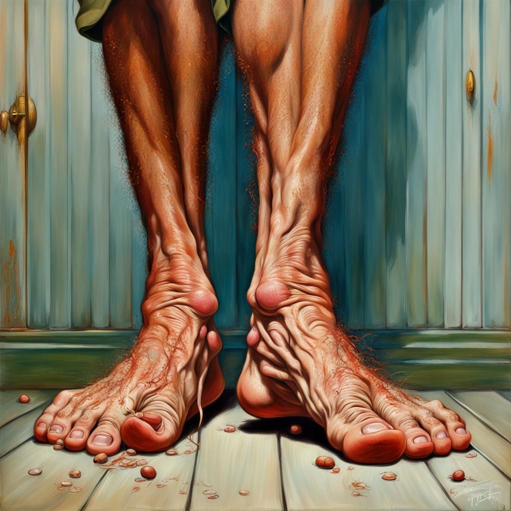 Sweaty Hairy Foot in Psychotronic Hyperrealism