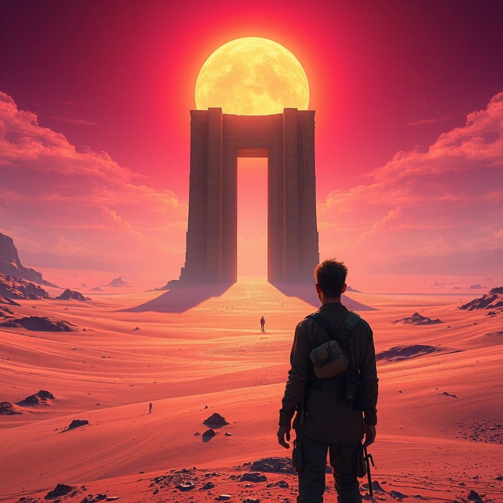 Surrealism Meets Hyperrealism in Alien Gateway Scene