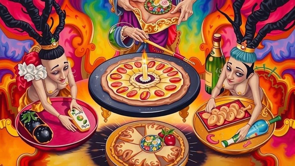 Abstract Concepts Clash Over Taste in Hyperrealistic Oil Pai...