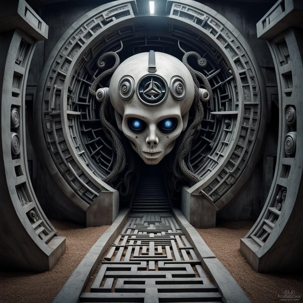 Mercedes in Necro Sci-Fi Mind Maze