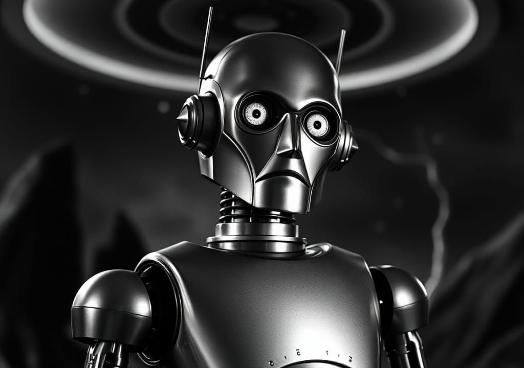 Twilight Zone: Retro Futuristic Humanoid Robot