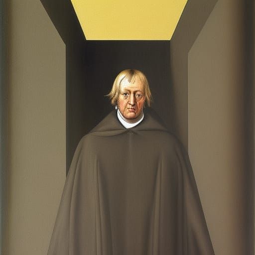 Dystopian Winged Figure Listening, Artistic Fusion