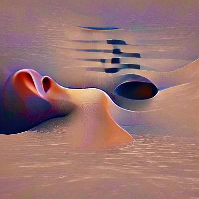 AI Interpretation of Silence: Abstract Image