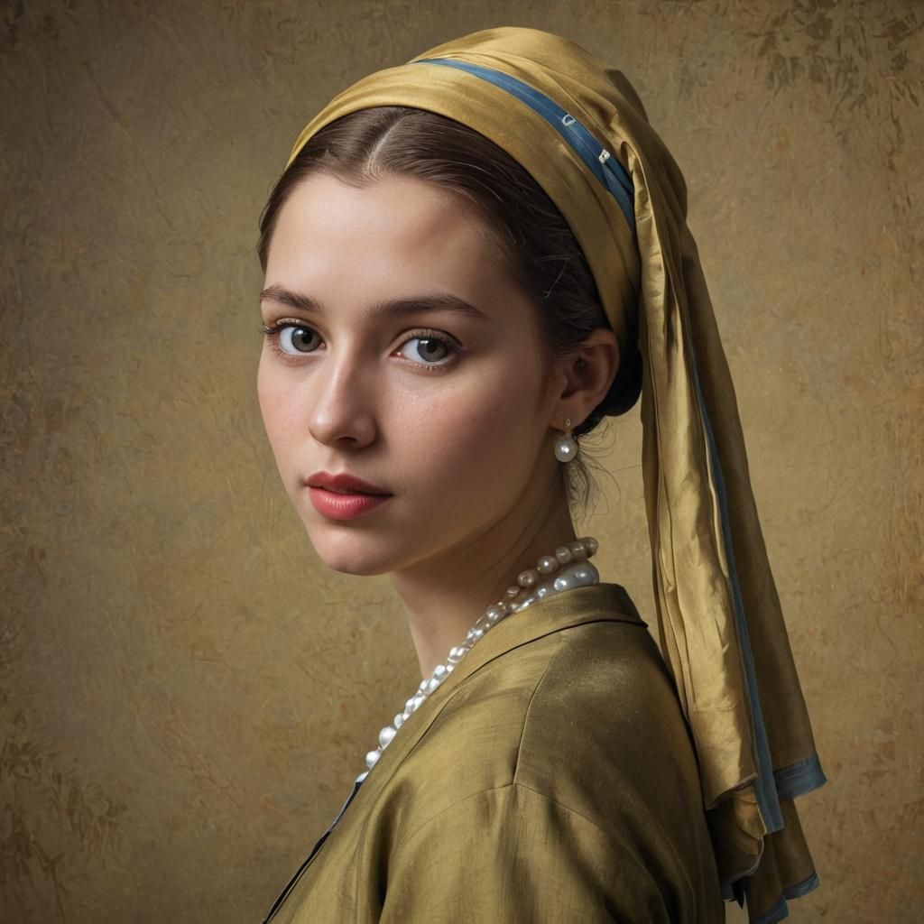 Girl with Hairdryer: A Digital Art Homage