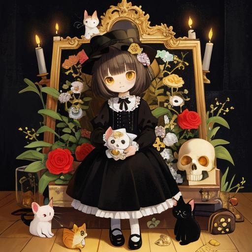 Kitten Contemplates Mortality in Flemish Baroque Style