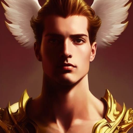 Angelic Prince with Gold Accessories in Dynamic Lighting