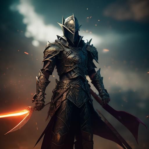 Vengeful Eladrin Paladin in High Fantasy Anime Style