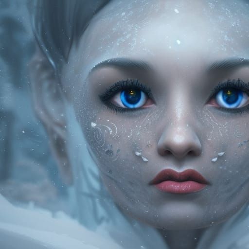 Face Appears in Blizzard: Detailed Matte Painting