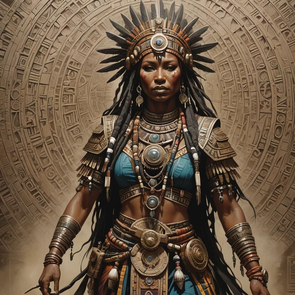 Tribal Priestess: An Impressionist Portrait