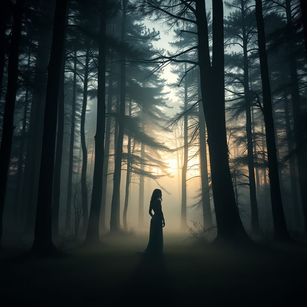 Twilight Nymph in Mystical Forest Glade