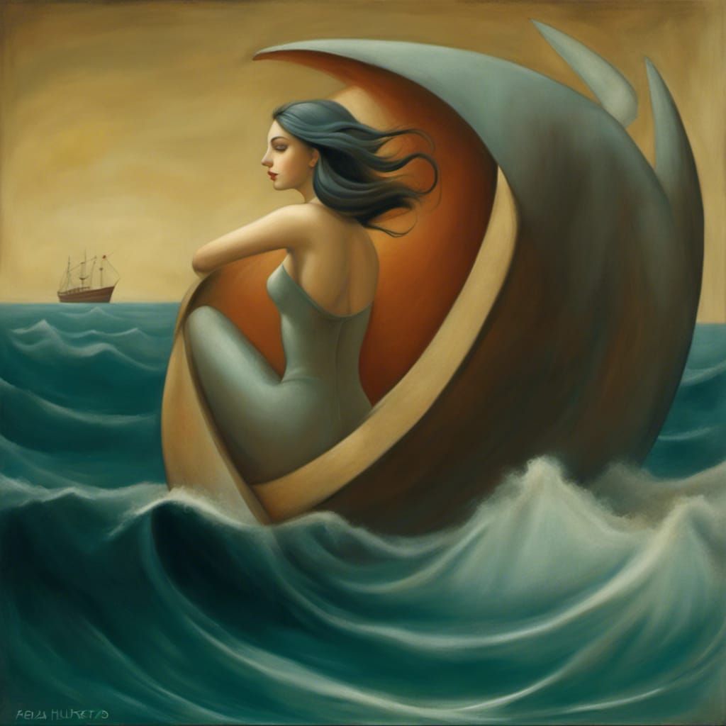 Enchanting Siren at Sea: Romanticism Art