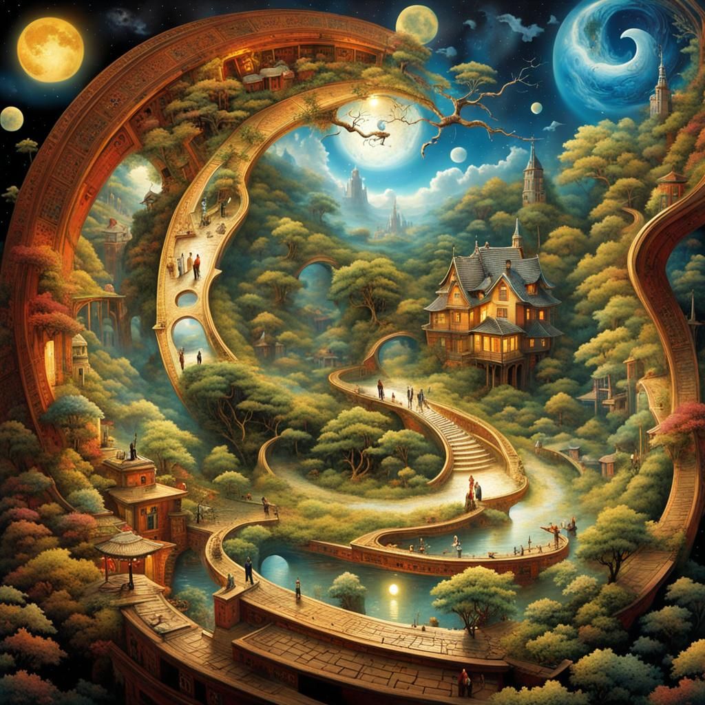 Surreal Stargate Scene in Woodroffe and Jansson Style