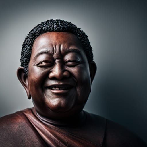 Bacchus and Buddha Fusion Portrait