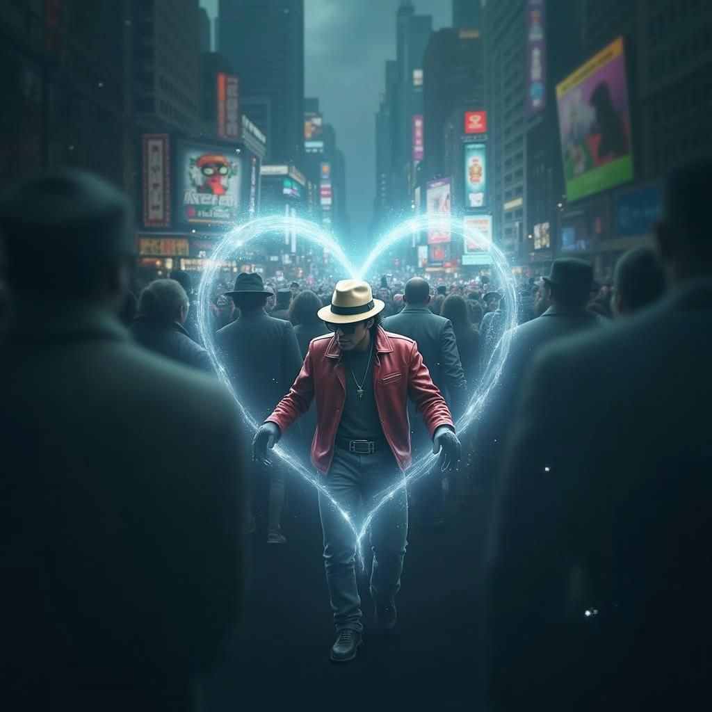 Michael Jackson in Times Square: Matte Painting