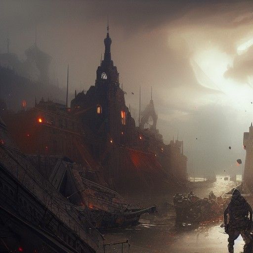 World War 3 Dark Fantasy Concept Art