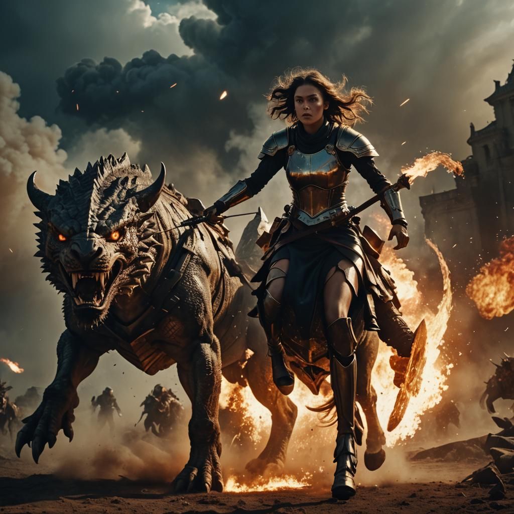 Bella Amozzone on Chimera in Fiery Battle