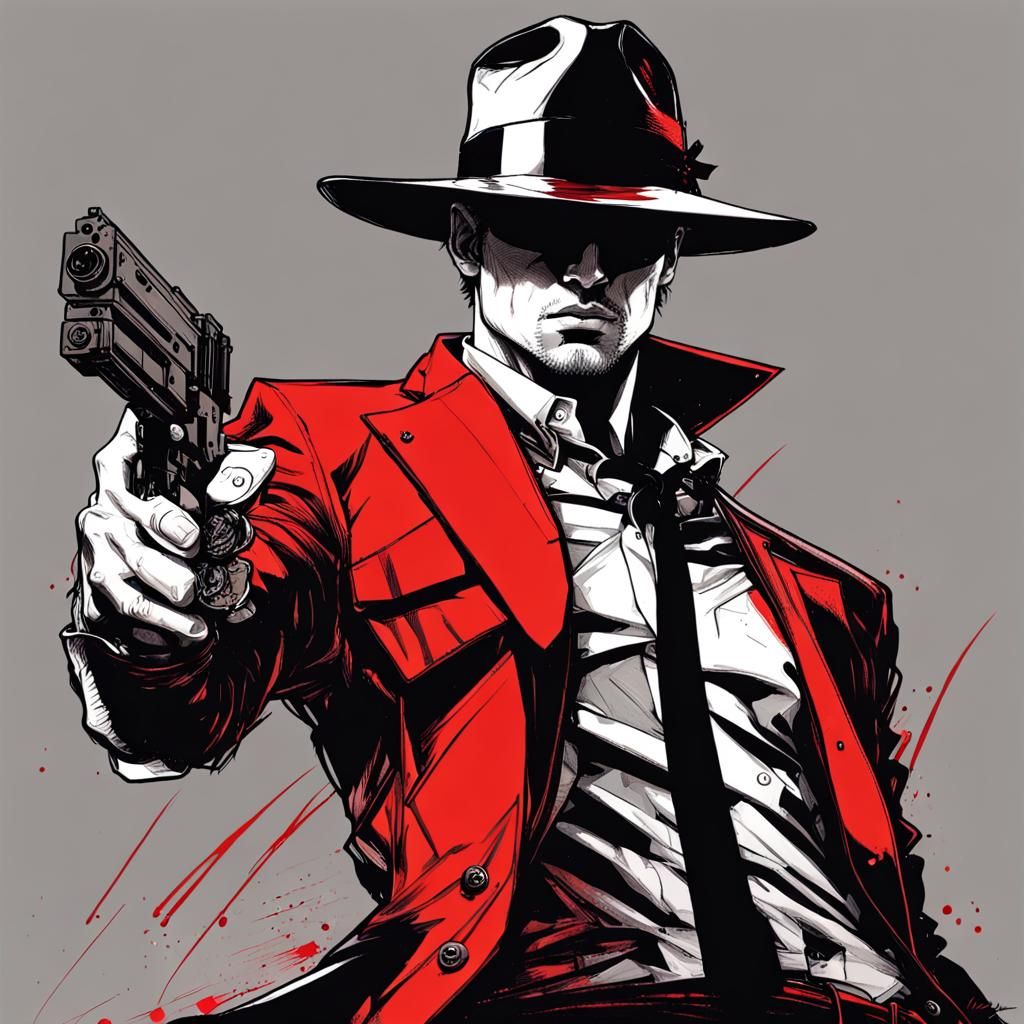 Inkpunk Mafia Assassin Concept Art