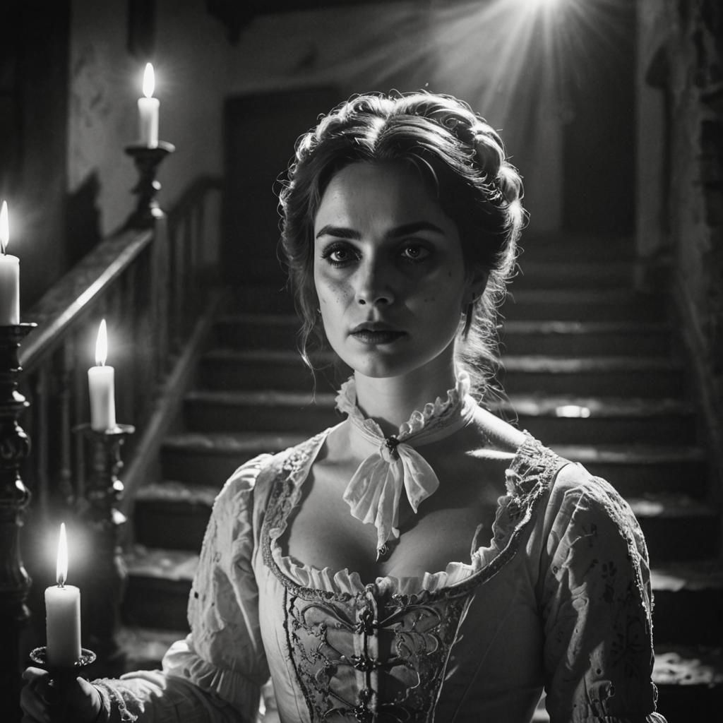 Ethereal Ghost in Black and White Photography