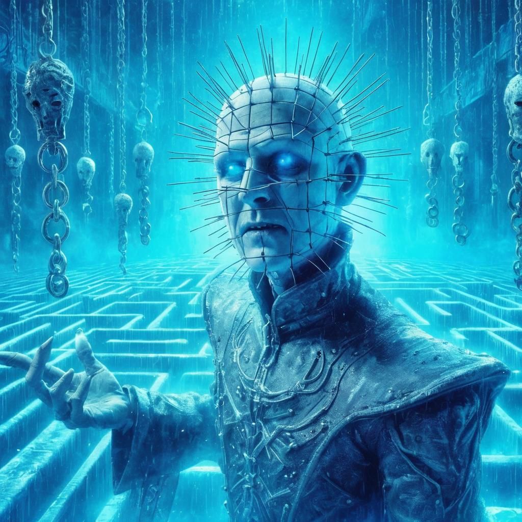 Pinhead, the Hell Priest, in Infernal Horror Artwork
