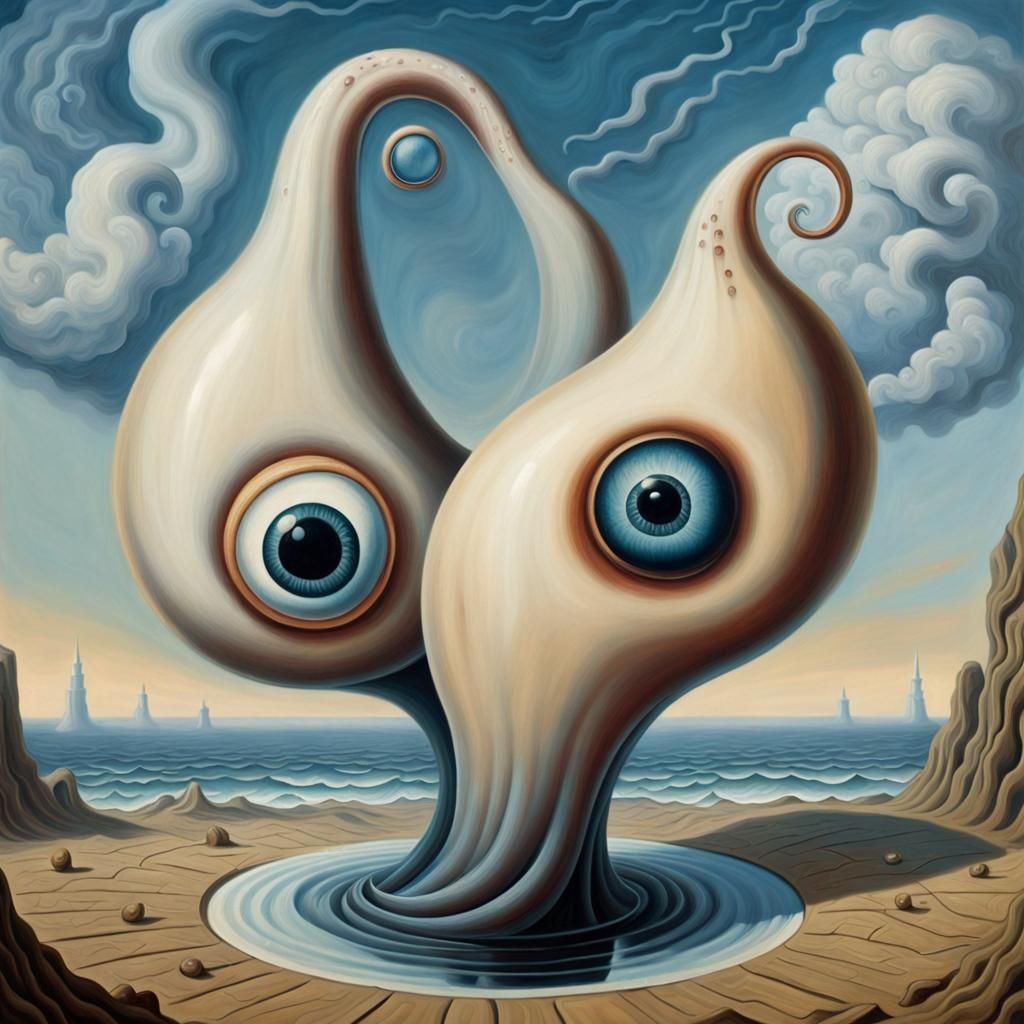 Surreal Squids in Eternal Dance: A Close-Up Perspective