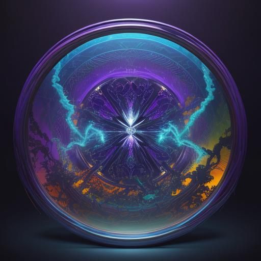 Multidimensional Galactic Being in Hyperrealistic Splash Art