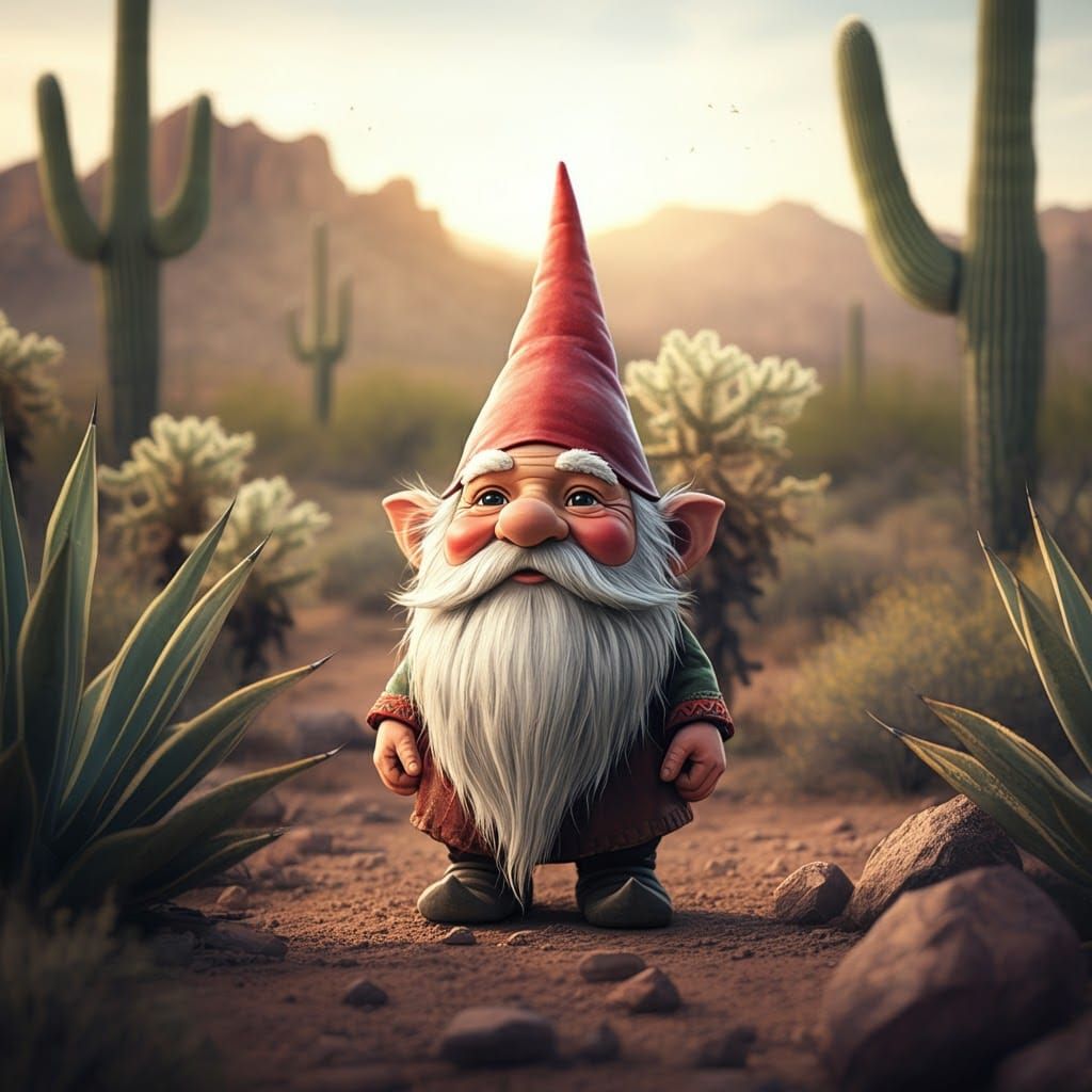 Desert Gnome in Syd Mead Style