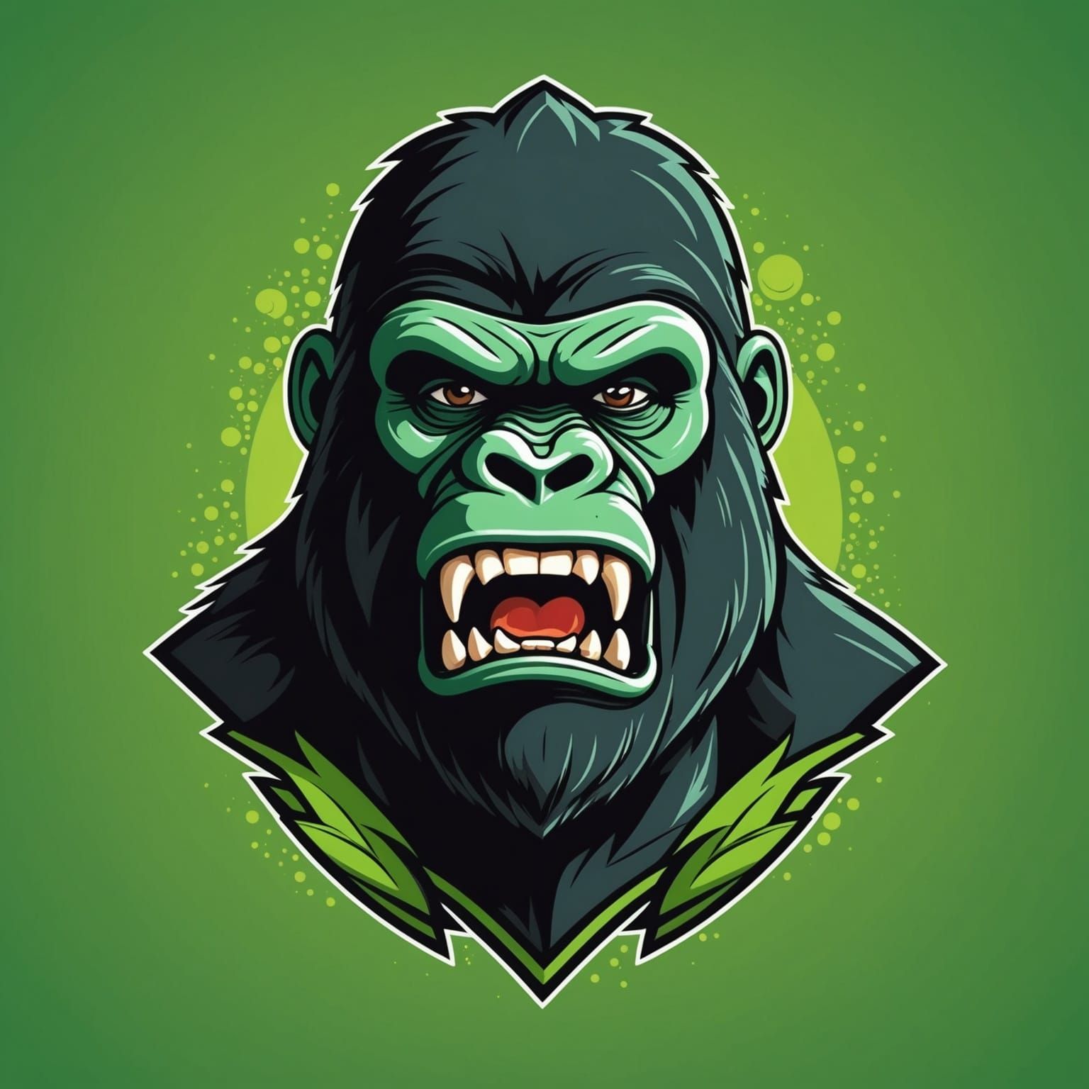 Vicious Gorilla Mascot Logo in Cartoon Style
