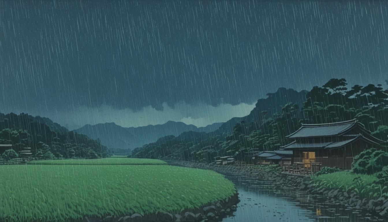 Rainy Scene at Maekawa: Photographic Style