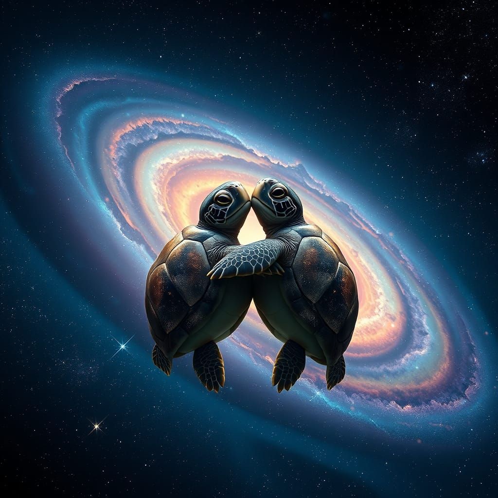 Turtles in Space: A Cosmic Embrace