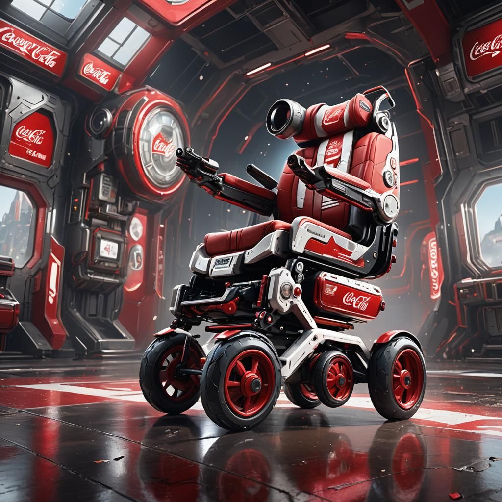 Coca-Cola Wheelchair: Fantastical Matte Painting