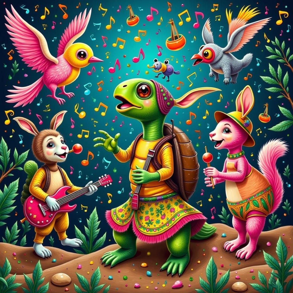 Colorful Singing Turtle Concert in Jamaica