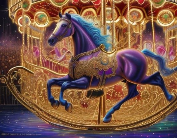 Merry Go Round Horse Breaking Free