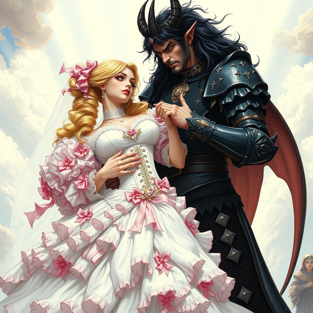 Demon King Corsets Timid Bride: Fragonard-esque